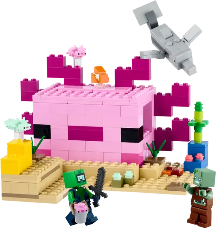 LEGO® Minecraft Het axolotlhuis componenten