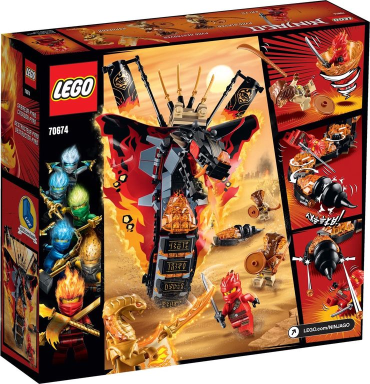 LEGO® Ninjago Colmillo de Fuego parte posterior de la caja