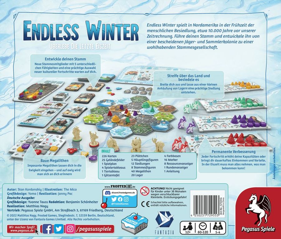 Endless Winter: Überlebe Die Letzte Eiszeit rückseite der box