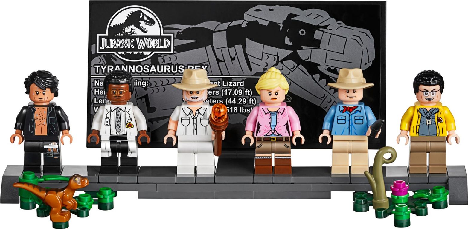 LEGO® Jurassic World Parque Jurásico: Caos del T. rex personajes