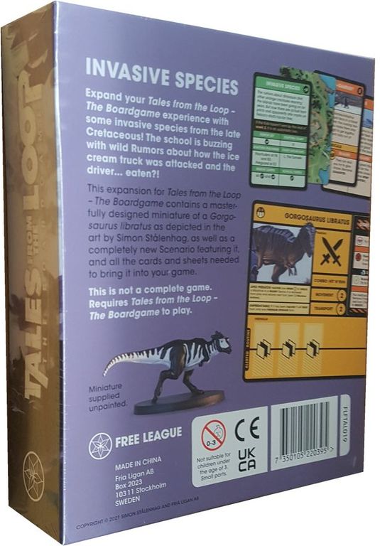 Tales from the Loop: The Board Game – Invasive Species parte posterior de la caja