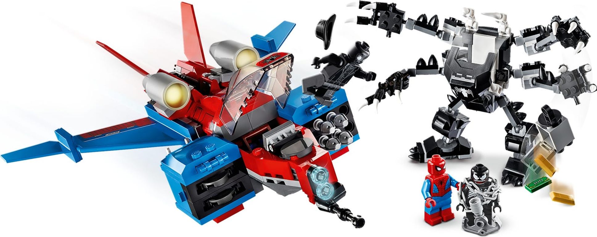 LEGO® Marvel Spiderjet vs. Venom Mech components