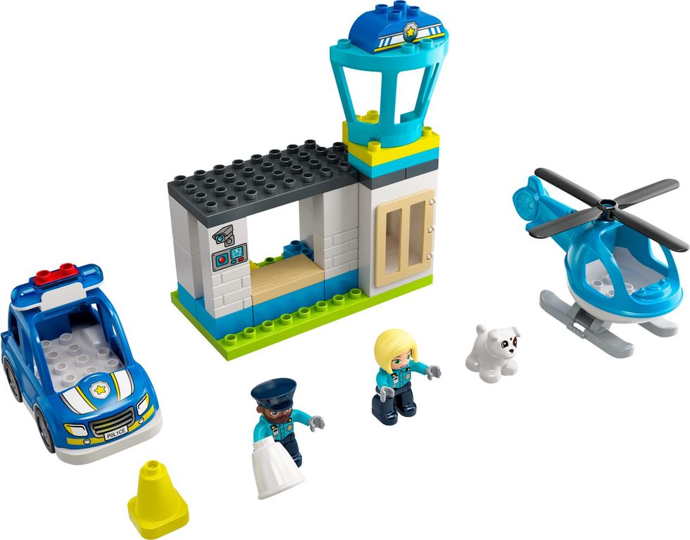 LEGO® DUPLO® Police Station & Helicopter components
