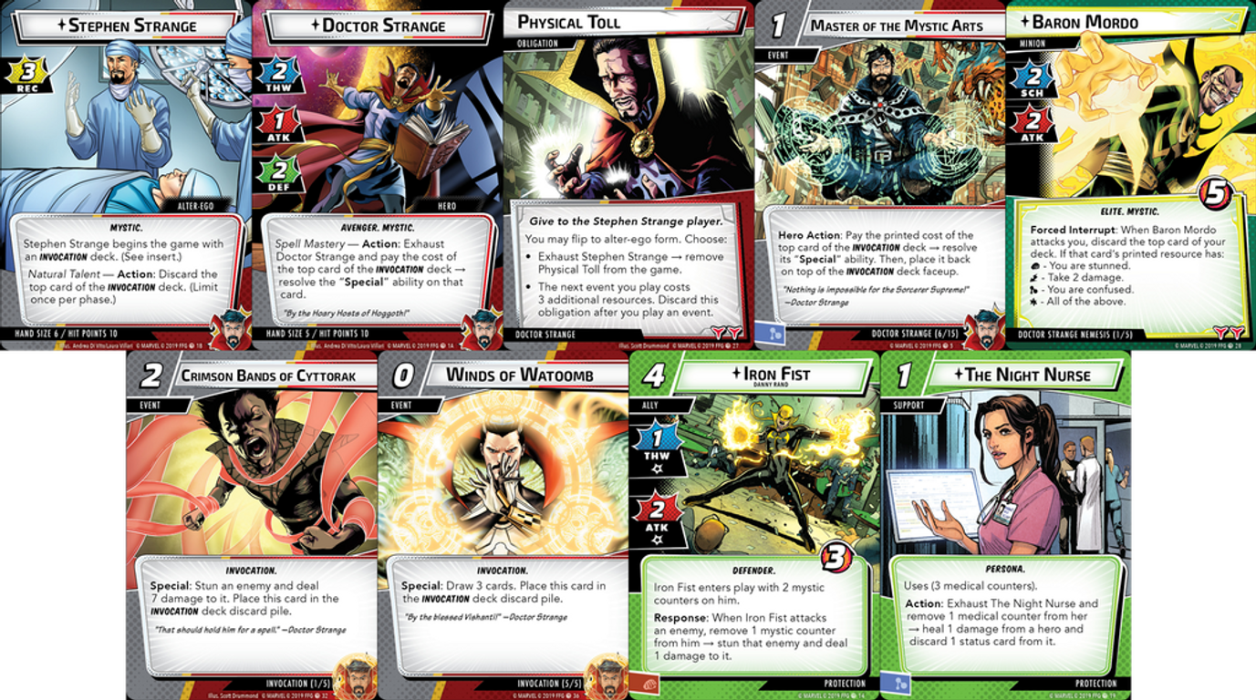 Marvel Champions: The Card Game - Doctor Strange Hero Pack kaarten