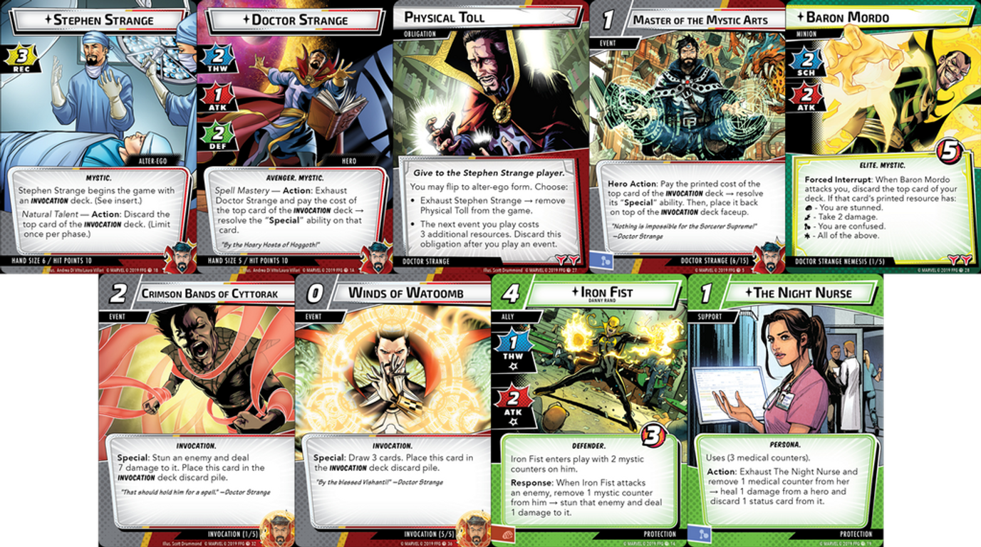 Marvel Champions: The Card Game - Doctor Strange Hero Pack cards