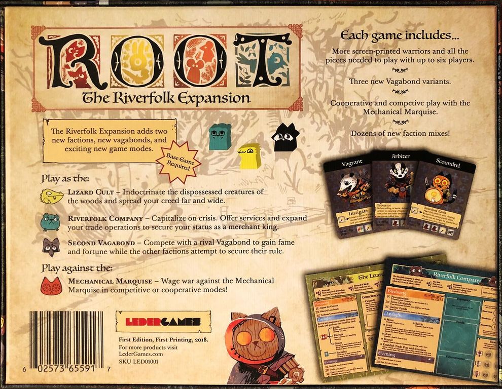 Root: Riverfolk Expansion achterkant van de doos