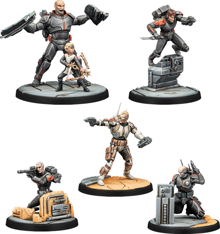 Star Wars Shatterpoint Clone Force 99 Squad Pack miniatures