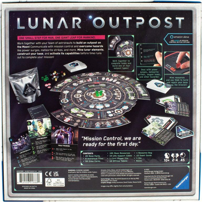 Lunar Outpost parte posterior de la caja