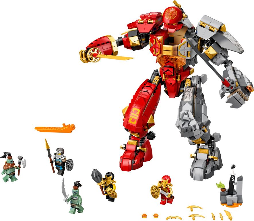 LEGO® Ninjago Le Robot de feu et de pierre composants