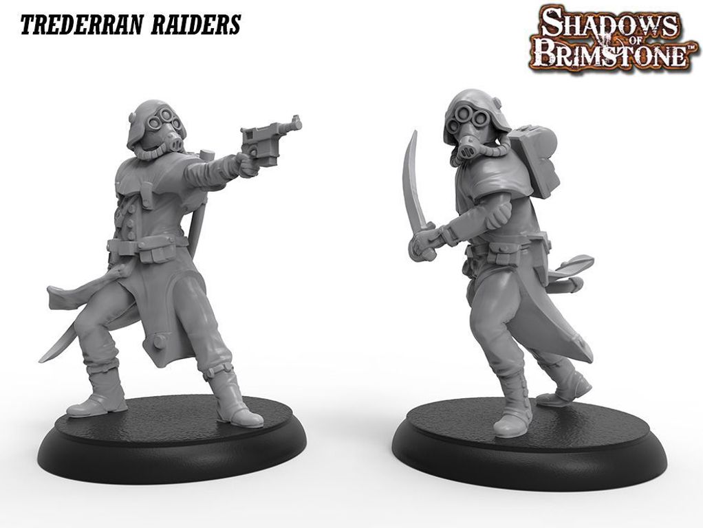 Shadows of Brimstone: Trederran Raiders Enemy Pack miniaturas