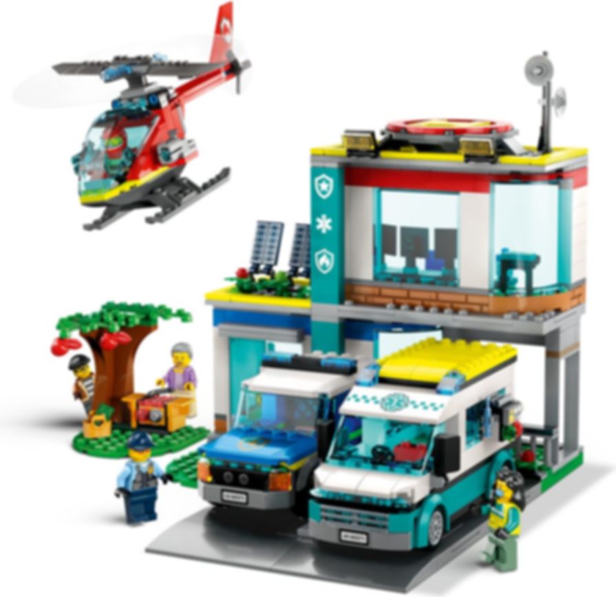 LEGO® City Hoofdkwartier van hulpdienstvoertuigen componenten
