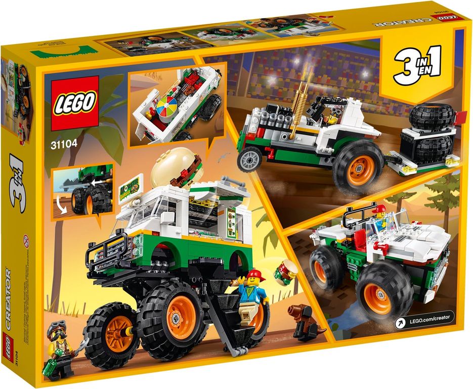 LEGO® Creator Hamburger Monstertruck achterkant van de doos