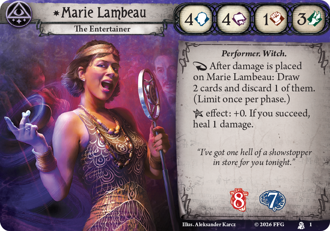 Arkham Horror: The Card Game – Marie Lambeau Investigator Deck