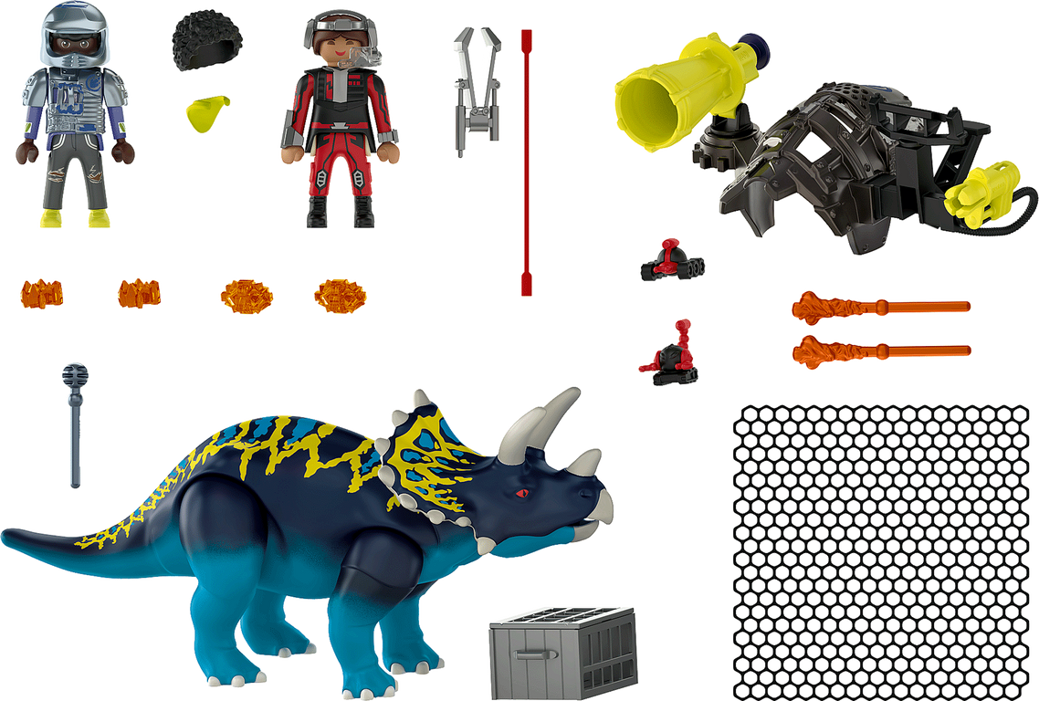 Playmobil® Dino Rise Triceratops: Battle for the Legendary Stones components