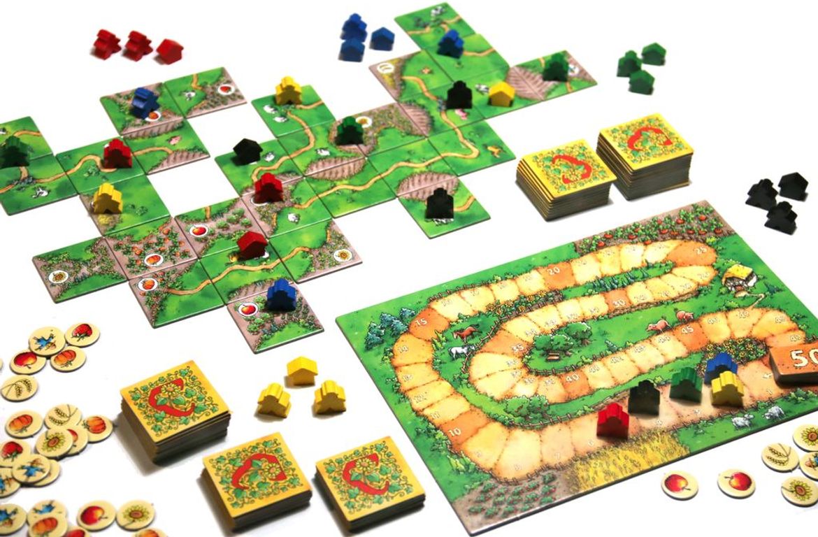 Carcassonne: Over Hill and Dale components