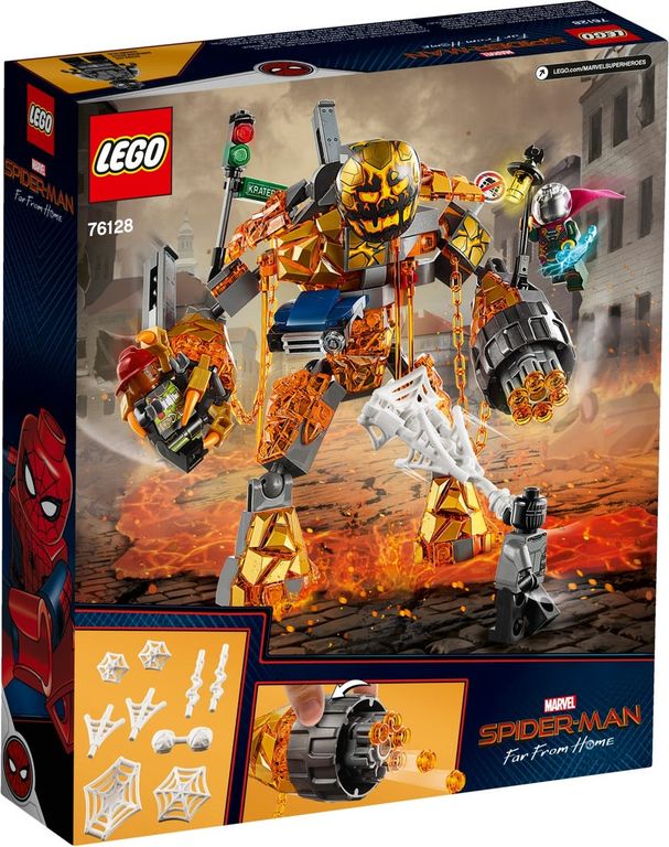 LEGO® Marvel Molten Man duel achterkant van de doos
