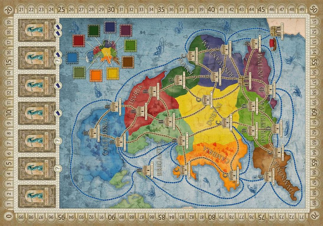 Concordia : Britannia & Germania plateau de jeu