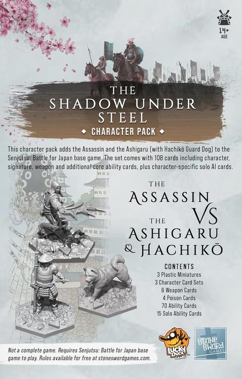 Senjutsu: Battle For Japan – The Shadow Under The Steel back of the box