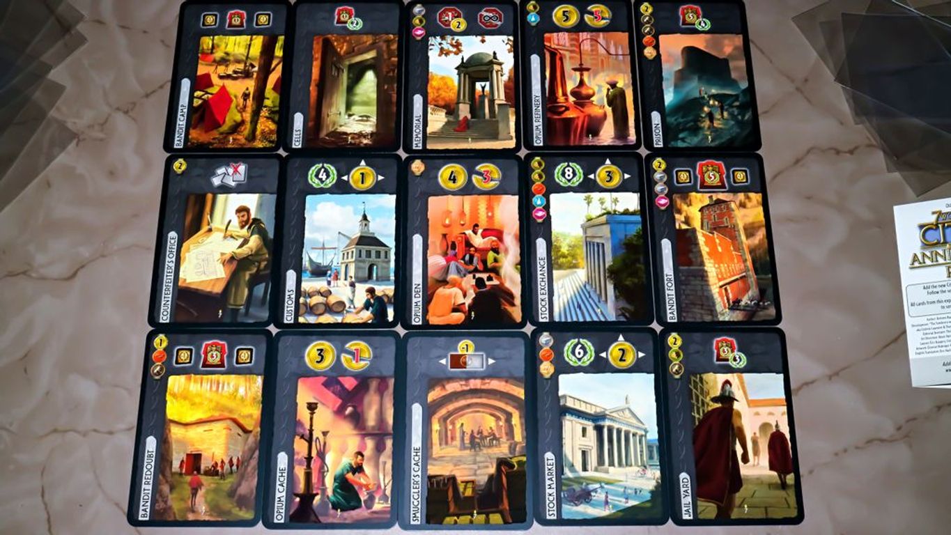 7 Wonders: Cities Anniversary Pack cards