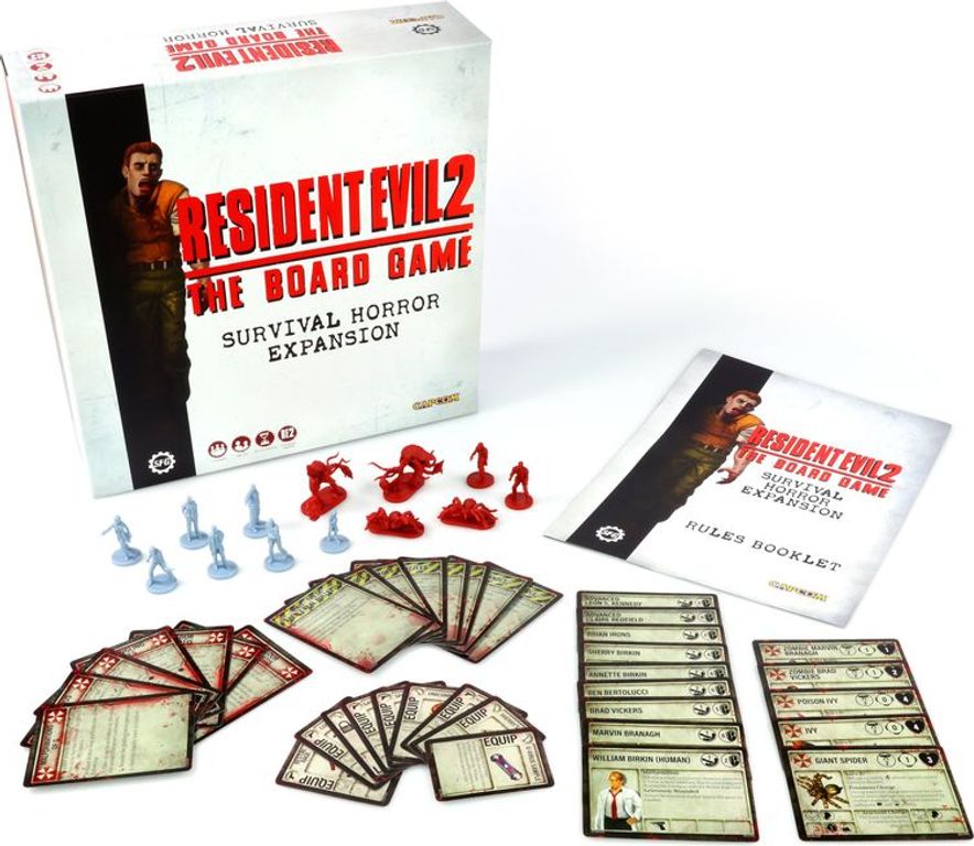 Resident Evil 2: The Board Game - Survival Horror Expansion componenti