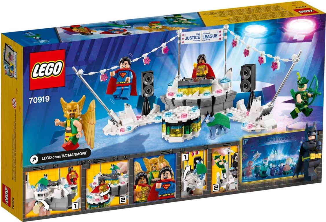 LEGO® Batman Movie The Justice League™ Anniversary Party back of the box