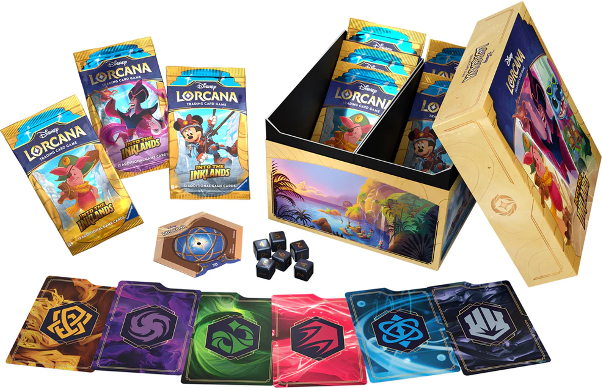 Disney Lorcana: Into the Inklands Illumineer's Trove komponenten