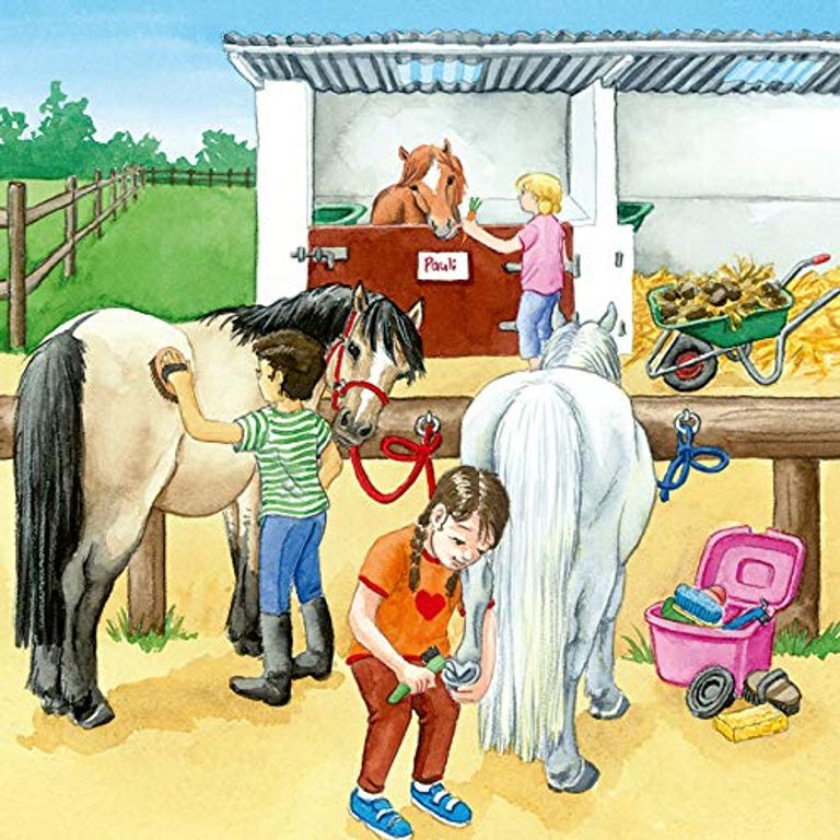 3 puzzles - A day at the horse stable
