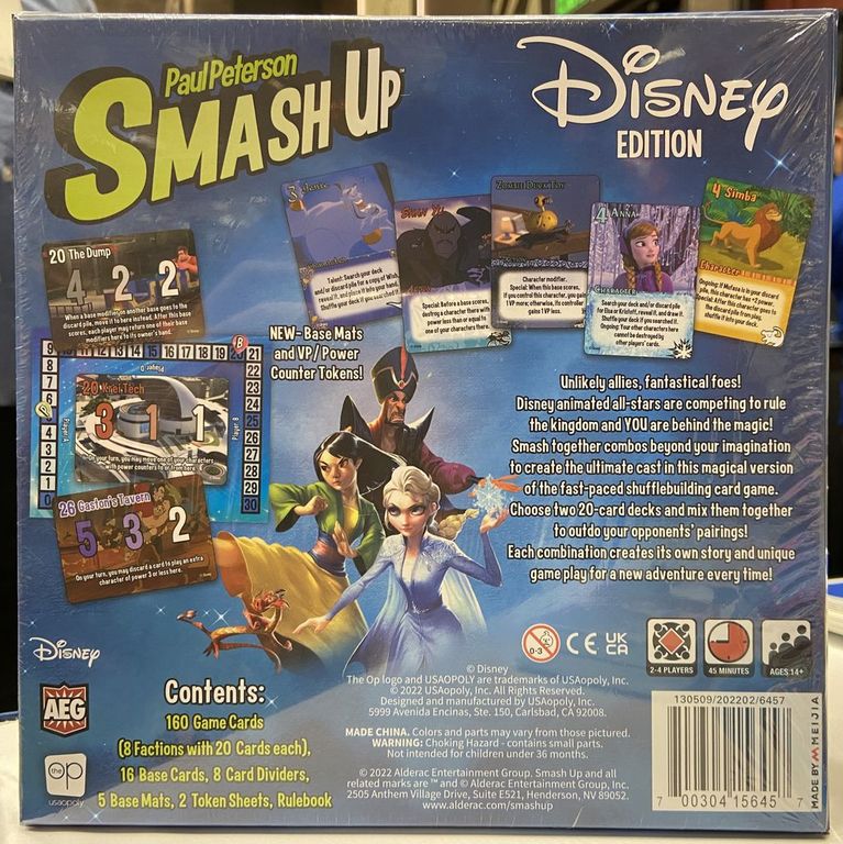  Smash Up: Disney Edition, Collectible Disney Card Game, Featuring Disney Characters from Frozen, Big Hero 6, The Lion King,  Aladdin, The Nightmare Before Christmas, & More