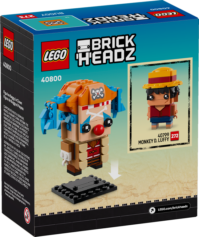 LEGO® BrickHeadz™ Figurine de Baggy le Clown dos de la boîte
