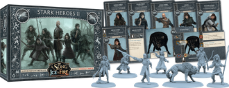 A Song of Ice & Fire: Tabletop Miniatures Game – Stark Heroes II components