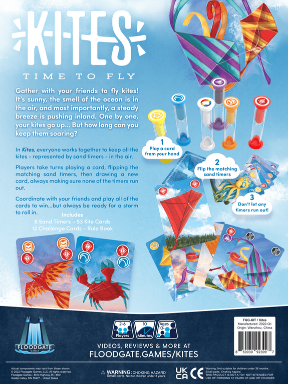 Kites back of the box