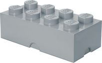 8-Stud Storage Brick – Gray box