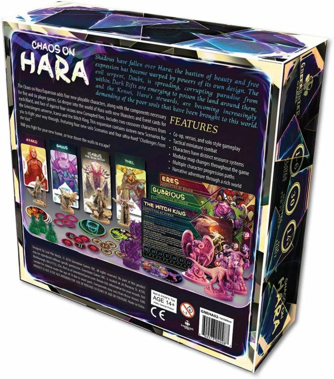 Champions of Hara: Chaos On Hara parte posterior de la caja