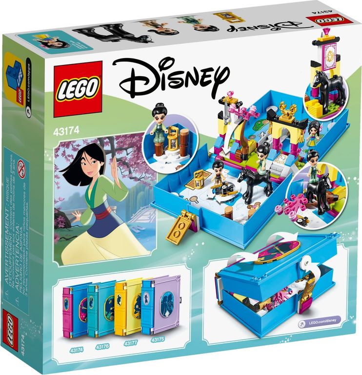 LEGO® Disney Les aventures de Mulan dans un livre de contes dos de la boîte