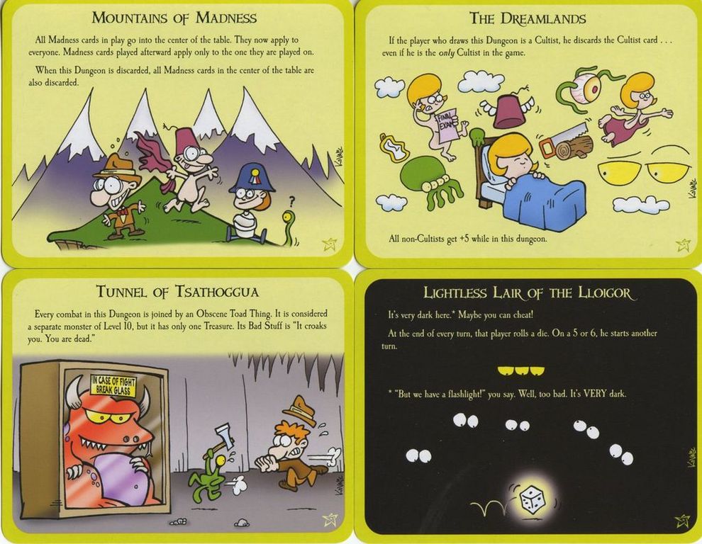 Munchkin Cthulhu 4: Crazed Caverns kaarten