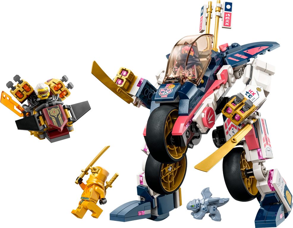 LEGO® Ninjago Le robot bolide transformable de Sora composants