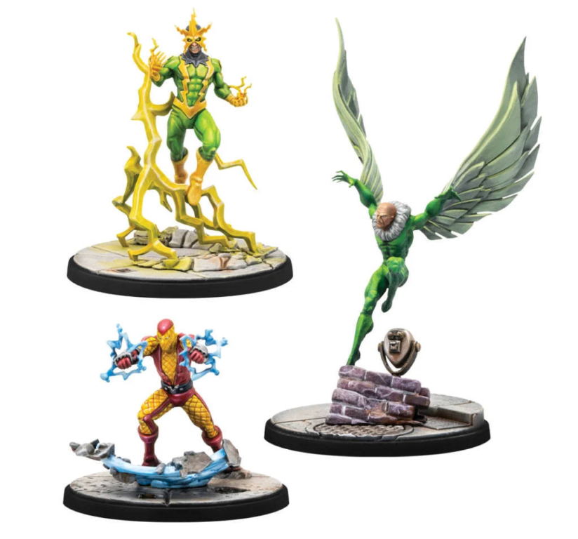 Marvel: Crisis Protocol – Electro & Sandman & Shocker & Vulture miniatures