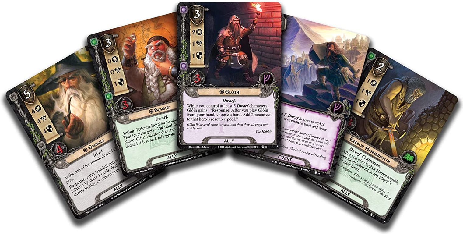 The Lord of the Rings: The Card Game – Revised Core – Dwarves of Durin Starter Deck cartas