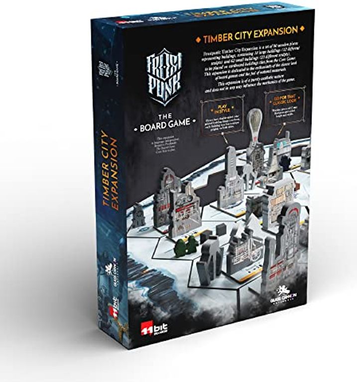 Frostpunk: The Board Game – Timber City Expansion achterkant van de doos