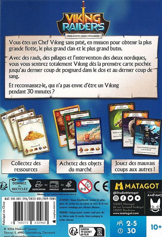 Viking Raiders dos de la boîte