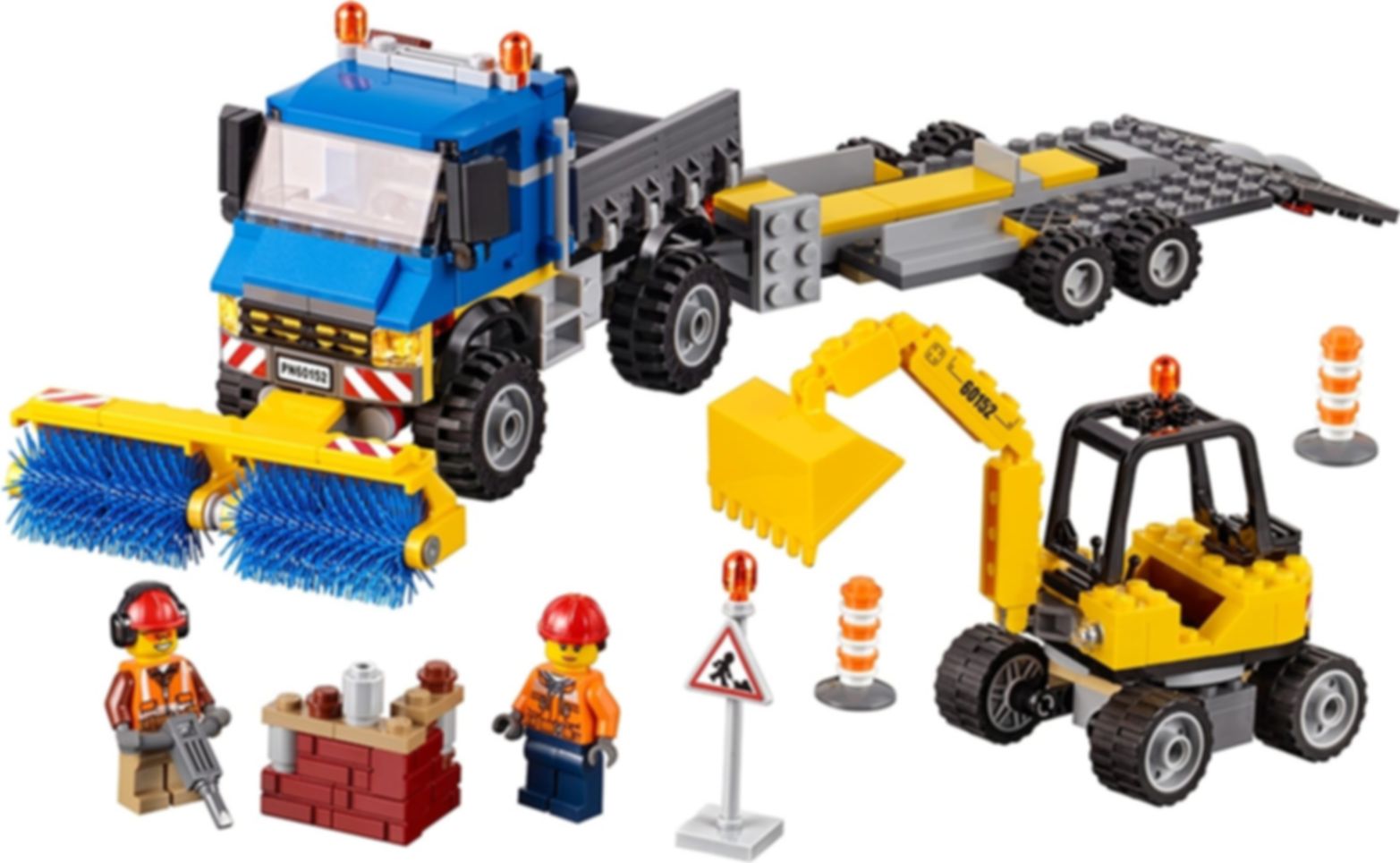 LEGO® City Straßenreiniger und Bagger komponenten