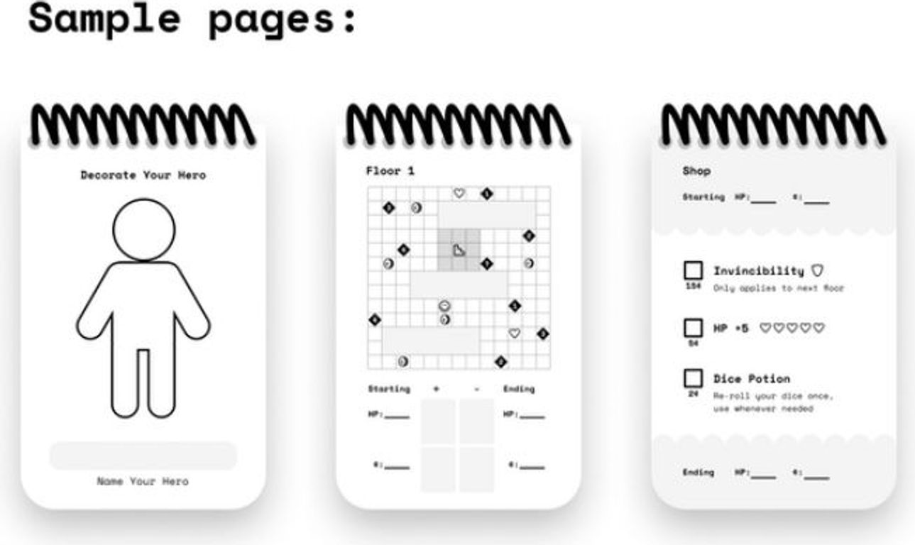 Paper App Dungeon composants