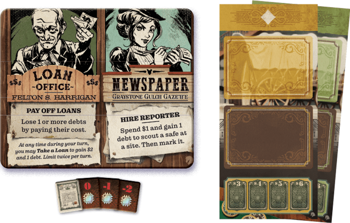 3000 Scoundrels: Double or Nothing Expansion composants