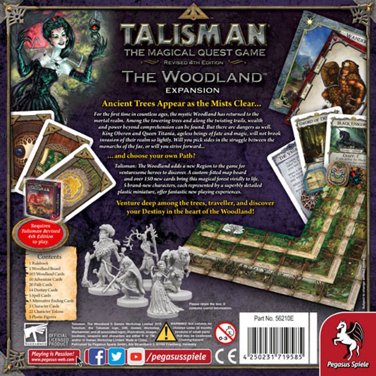 Talisman (Revised 4th Edition): The Woodland Expansion back of the box