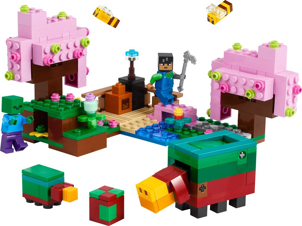 LEGO® Minecraft The Cherry Blossom Garden components