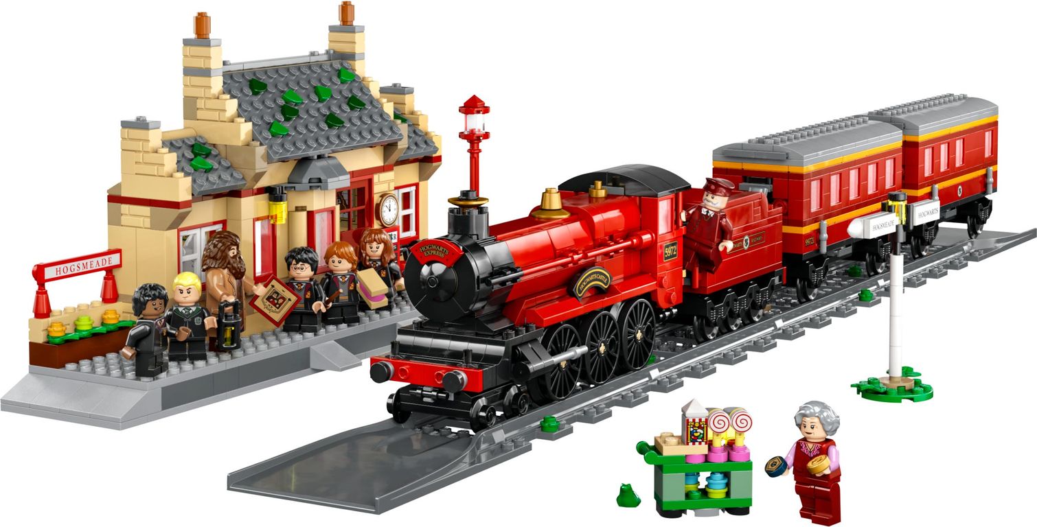 LEGO® Harry Potter™ Zweinstein Express™ en Zweinsveld™ station componenten