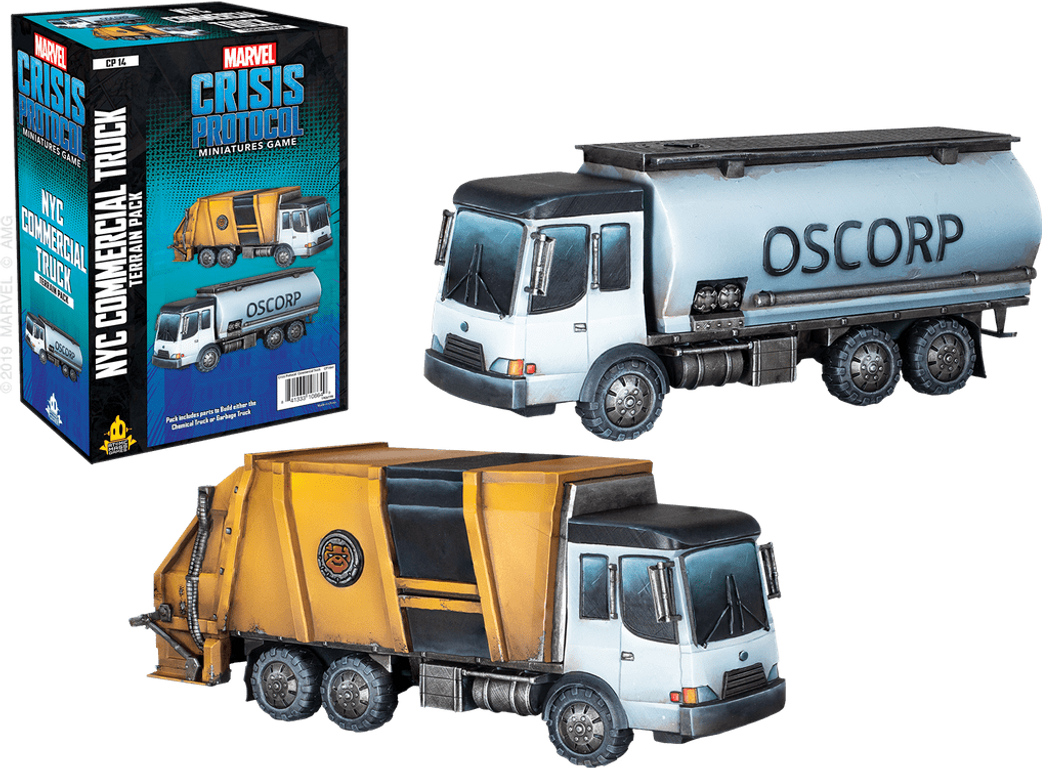 Marvel: Crisis Protocol – NYC Commercial Truck Terrain Pack components