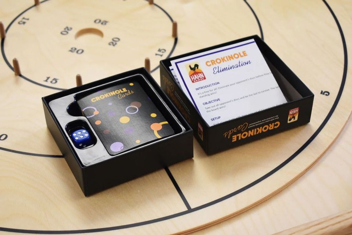 Crokinole Cards components