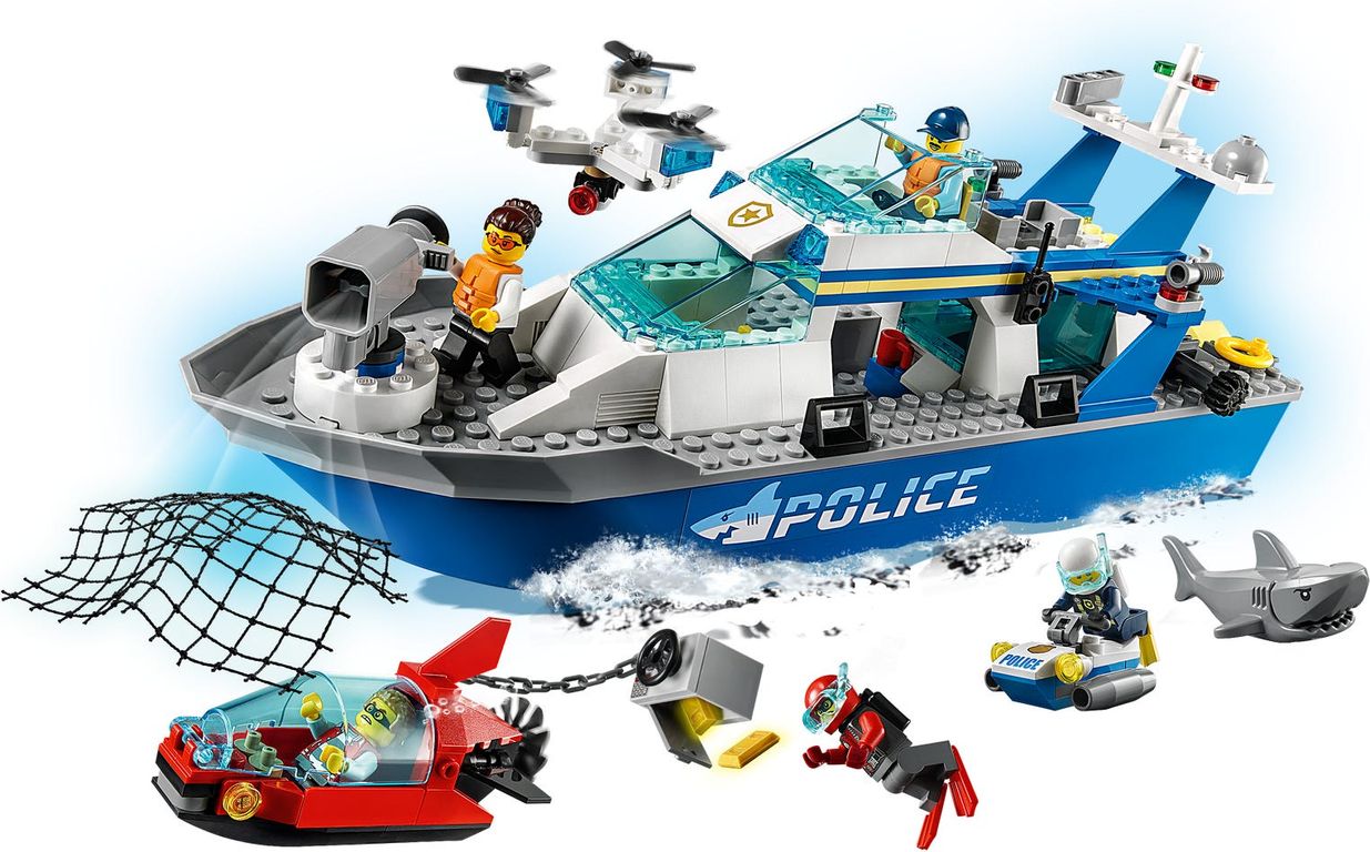 LEGO® City Le bateau de patrouille de la police gameplay