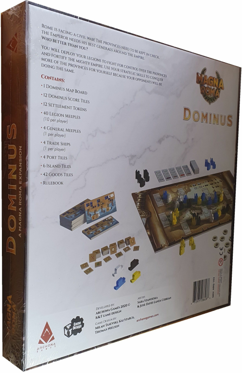 Magna Roma: Dominus parte posterior de la caja